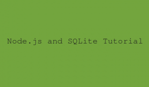 create sqlite database node js
