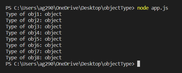 Same Output For Different Types Of Objects
