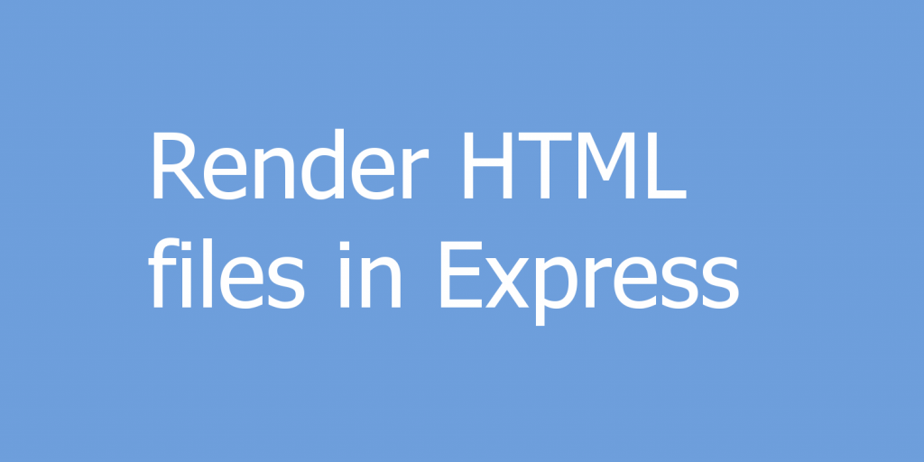 render html express